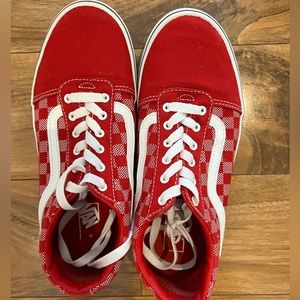Vans Red Old Skool Sneakers Youth Size 5